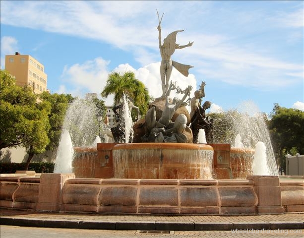 Fountain Representing Taino, Spanish and African Heritage of Puerto Rico