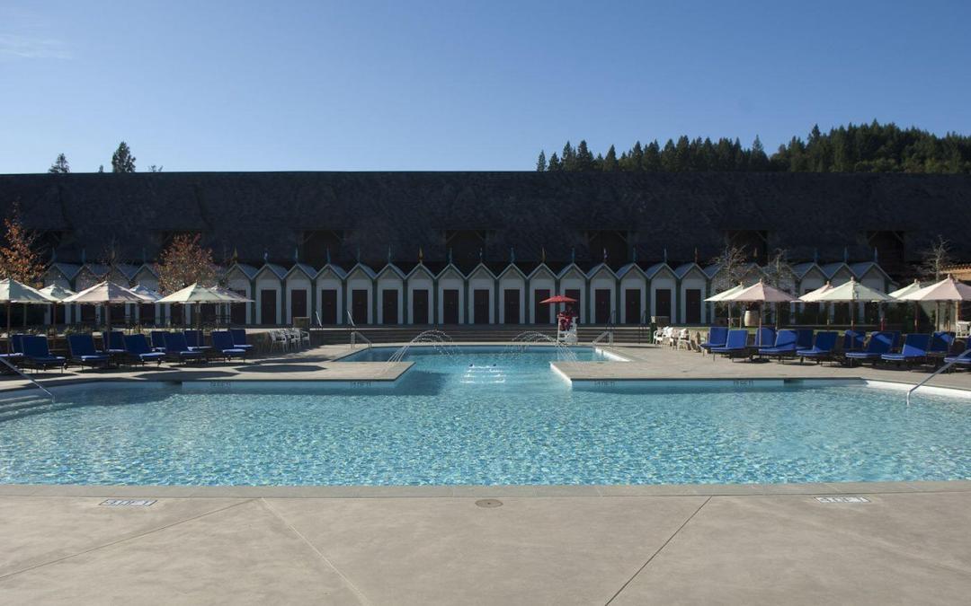 Accessible Cabana Pool at the Francis Coppola Winery in California