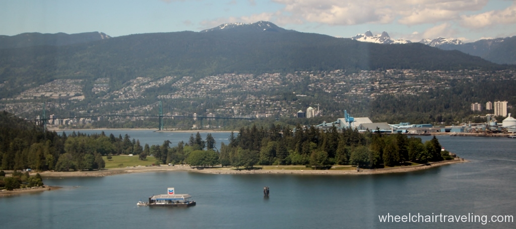 View of Stanley Park and Lions Gate Bridge