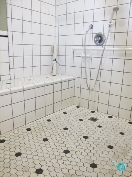 Room #166 Roll-in Shower