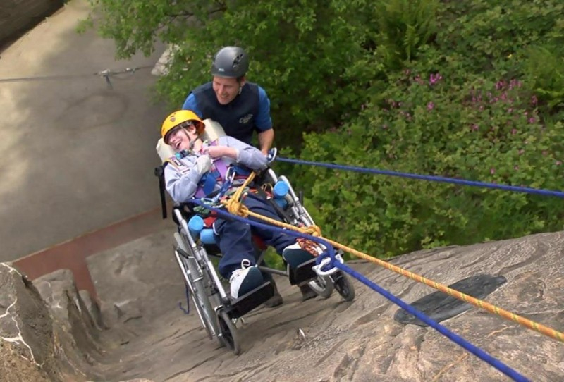 wheelchair rock climbing
