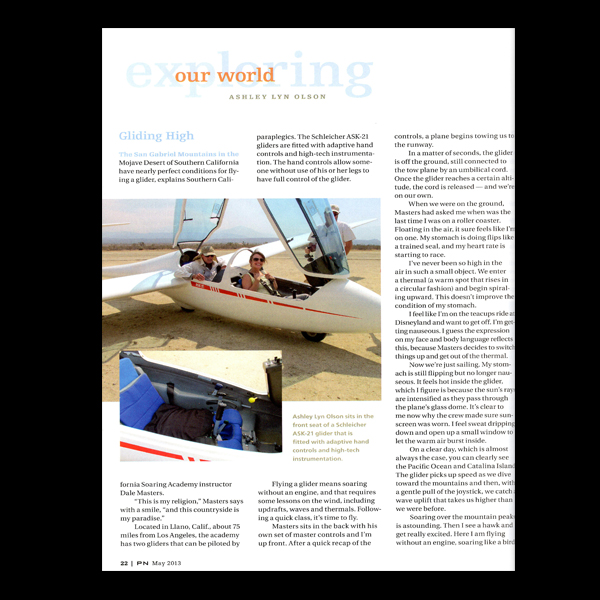 PN Magazine: Exploring Our World, Gliding High